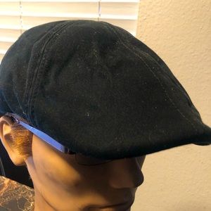 ANGELA & WILLIAM Women's Black Cotton Beret Caddy Hat One Size
